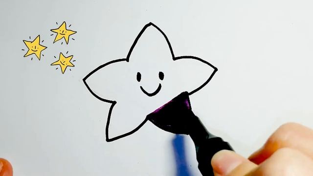 ⭐️Star drawing for children, Рисунок звезда для детей, Bolalar uchun yulduzni chizish⭐️ смотреть онлайн