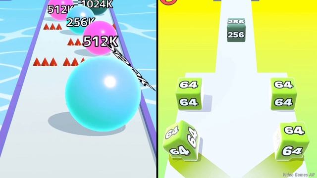 Ball Run Infinity vs Jelly Run 2048 - Max Level Gameplay смотреть онлайн