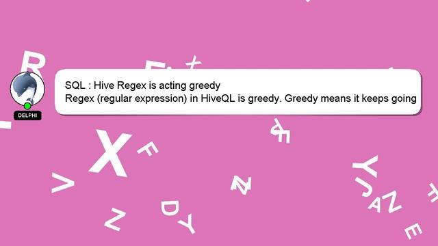 SQL : Hive Regex is acting greedy смотреть онлайн