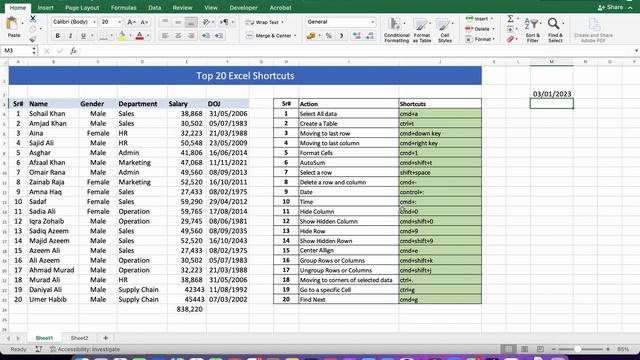 Top 20 Excel Shortcuts for MS Excel смотреть онлайн