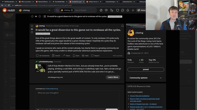Will Lord Of The Rings LCG Phase Out? - Reddit Reply