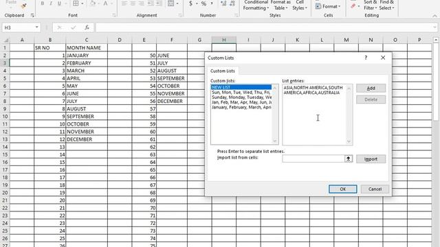 EXCEL CUSTOM LIST-CLASS 7 смотреть онлайн