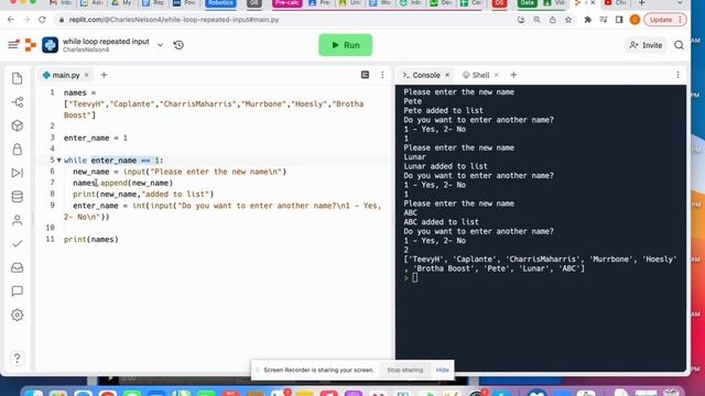 Using a while loop to get user input more than once (Python) смотреть онлайн