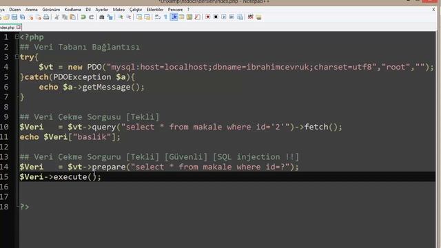 Php Dersleri 92 - PDO Veri Çekme İşlemi | fetch(); смотреть онлайн