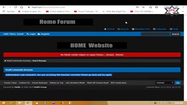 MyBB Authorization code mismatch Are you accessing this function correctly смотреть онлайн