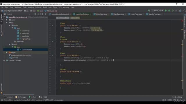 70 - Selenium WebDriver Java - Assert методы в JUnit-e смотреть онлайн