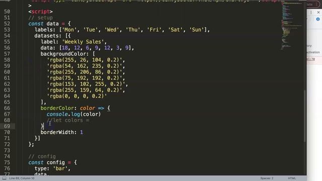 How to Change Color of Bars in Bar Chart Based on Index in Chart js смотреть онлайн