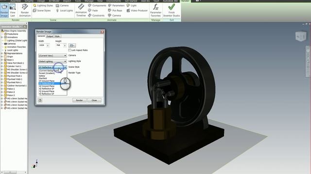 Creating Rendered Images On Autodesk Inventor