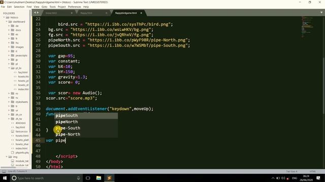 Flappy Bird game || Flappy Bird game with HTML and JS. смотреть онлайн