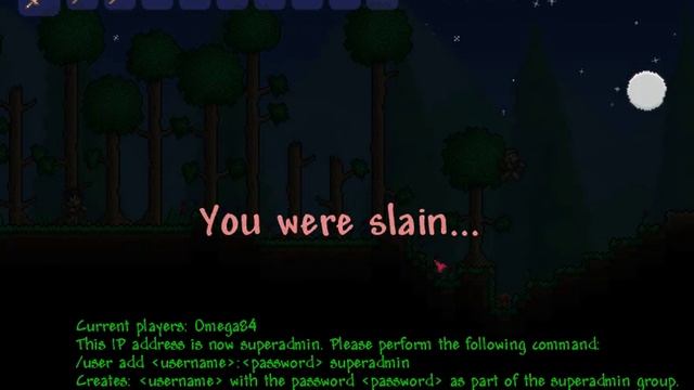 Terraria - Tshock - Make yourself a superadmin