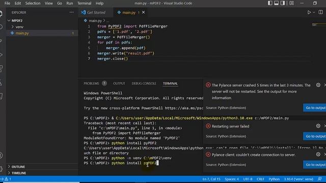 py1 Merge 2 PDF file using Python смотреть онлайн