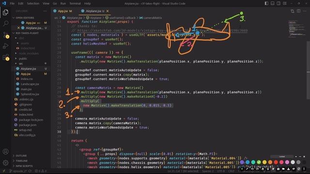 JavaScript Game Development: Build an Airplane Flying Game with React Three Fiber & Three.js -Part смотреть онлайн