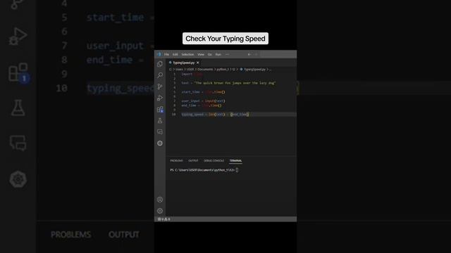 Typing Speed Test #programming #coding #python #fyp смотреть онлайн