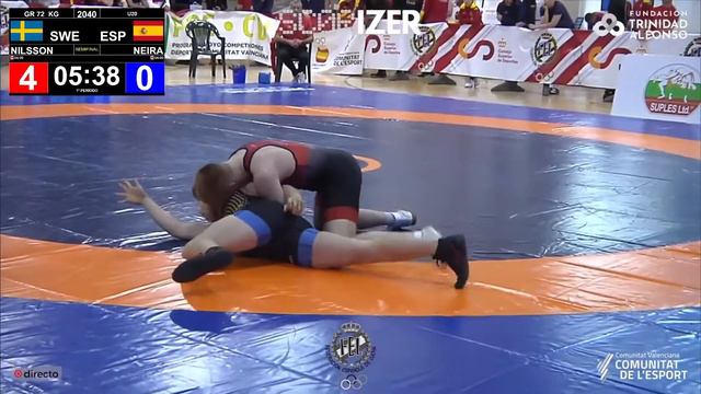 1/2 GR - 72Kg: NILSSON, AXEL (SWE) NEIRA, RAUL (ESP) смотреть онлайн