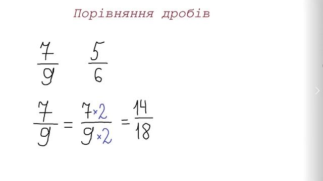 Порівняння дробів. Зведення дробів до спільного знаменника смотреть онлайн