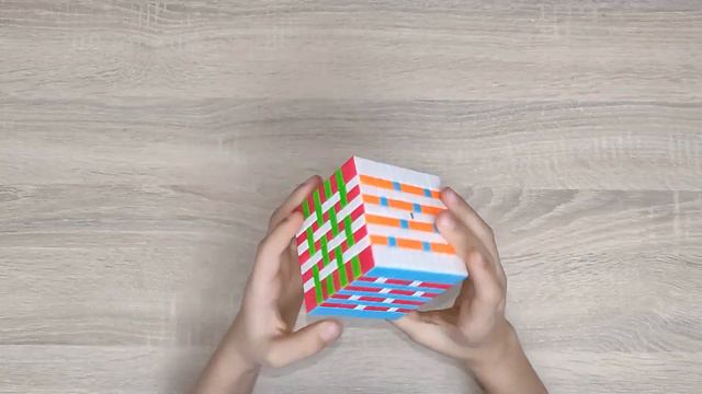 INTERLACEMENT  PATTERN ON THE CUBE 9X9X9 / УЗОР НА КУБИКЕ 9x9x9: ПЛЕТЕНИЕ