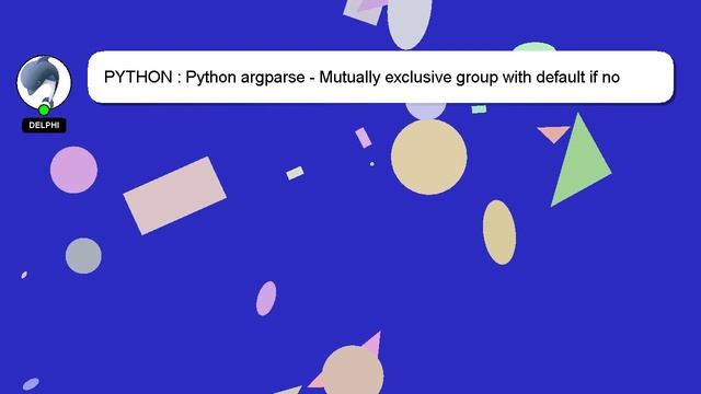 PYTHON : Python argparse - Mutually exclusive group with default if no argument is given смотреть онлайн