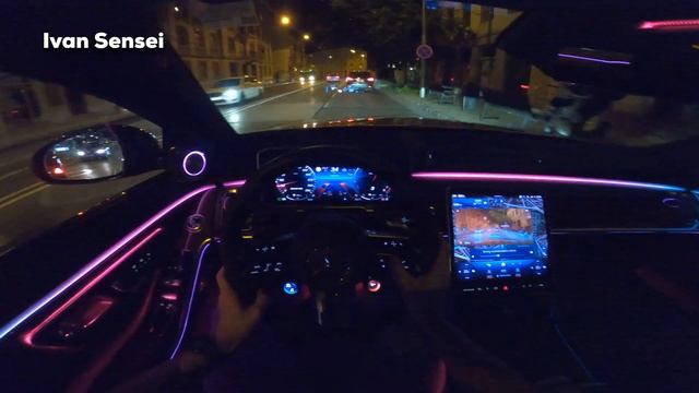 2024 MERCEDES AMG S63 800hp BRUTAL Sedan NEW V8 Sound NIGHT POV DRIVE Review