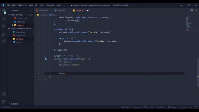 How To Build Animated Menu With React And GSAP | React Tutorial смотреть онлайн