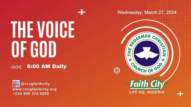 RCCG Faith City -THE VOICE OF GOD 27:03:2024 смотреть онлайн