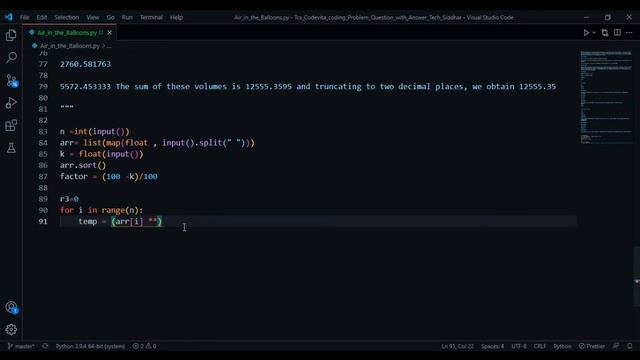 Air in the balloons ???| Tcs Codevita Coding Problem | Tamil | Tech Siddhar | Python #TS смотреть онлайн