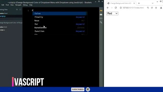 Change Background Color of Dropdown with Dropdown using JavaScript [HowToCodeSchool.com] смотреть онлайн