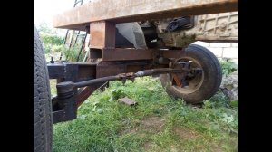 Самодельный трактор.Процесс сборки.Сварил рулевую трапецию #15.