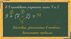 Порядок выполнения действий. Скобки. Математика. 2 класс.