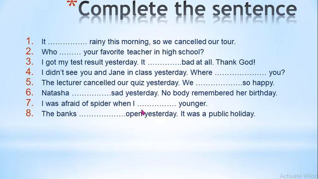 Simple Past Tense смотреть онлайн