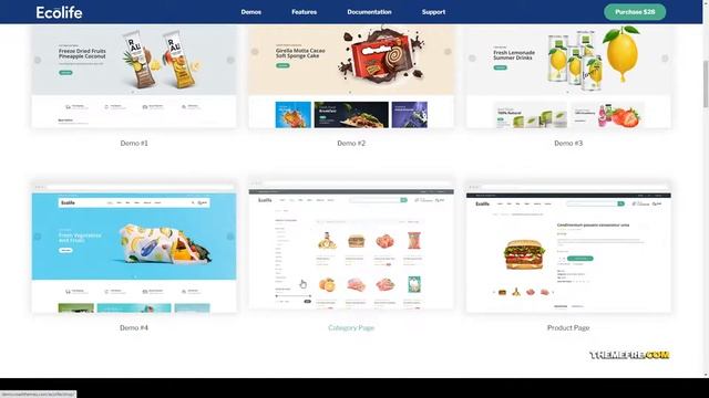Ecolife - Organic WooCommerce WordPress Theme cosmetic theme food Tina смотреть онлайн