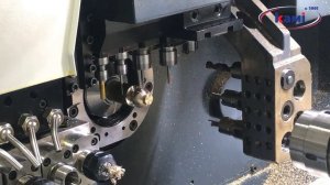 Демонстрация обработки детали на автомате продольного точения Shute ST-205