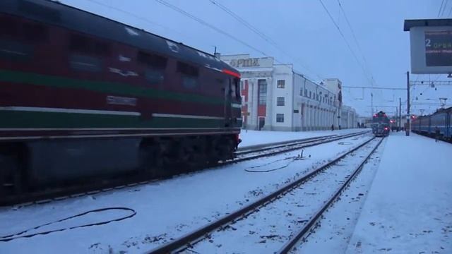 ТЭП60-0394 маневрирует на станции Орша-Центральная смотреть онлайн