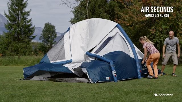 Как разобрать палатку Air Seconds 5.2 XL Fresh&Black (Демонтаж палатки Quechua ) | Декатлон смотреть онлайн