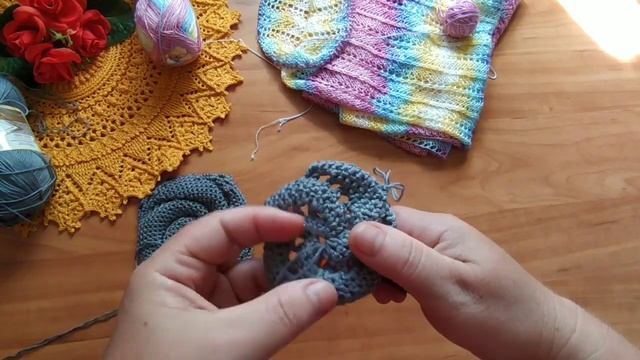 Распускаю и перевязываю сумку, продвижение по футболочке из пряжи  ,,Дива