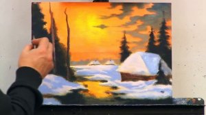 Как рисовать зимний пейзаж. Получите 50 уроков сслка в описании.