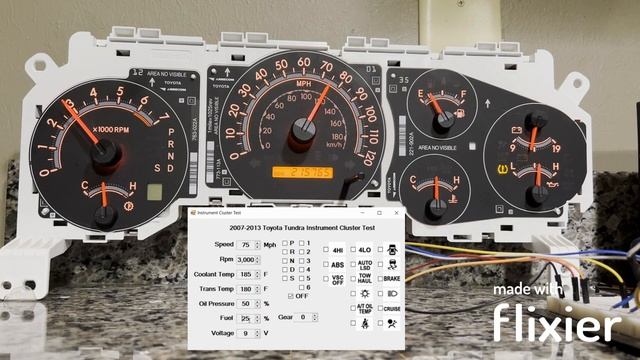 2007-2013 Toyota Tundra Instrument Cluster bench testing with CAN Bus смотреть онлайн