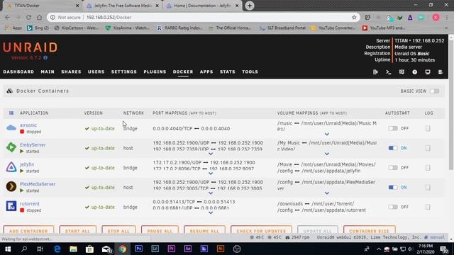 Installing JellyFin On Unraid (6.7.2) смотреть онлайн
