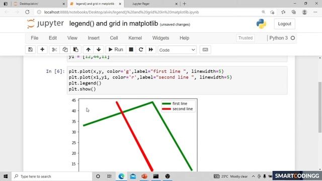 Smart Coding || legend() and grid() function in matplotlib смотреть онлайн