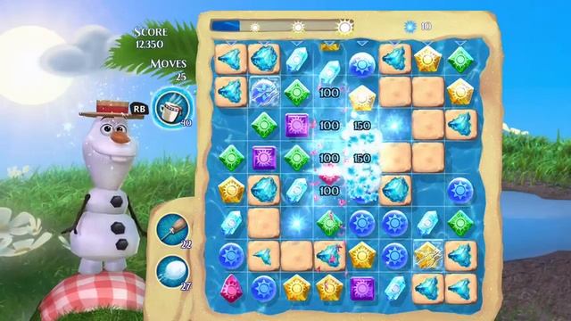 Frozen Free Fall: Snowball Fight, Summer Level 23, Walkthrough, No Power Ups, Amazing смотреть онлайн