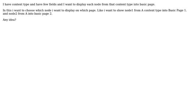 Drupal: How to show one node from particular content type into all other pages? смотреть онлайн