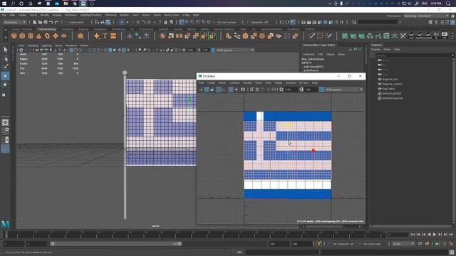 How to create waving flag animation (nCloth) in Autodesk Maya смотреть онлайн