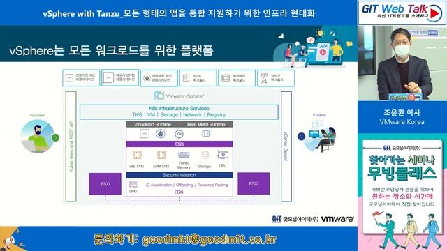 [제60회 GIT Web Talk(Talk IT_VMware)] vSphere with Tanzu смотреть онлайн