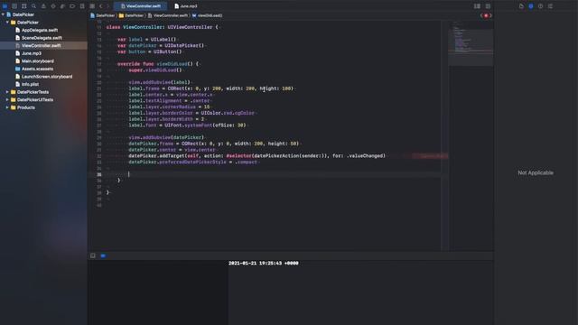 #8 UIDatePicker (Делаем будильник). уроки UIKit смотреть онлайн