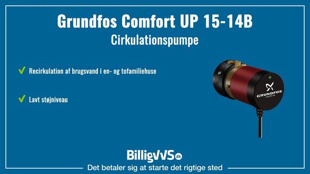 Grundfos Comfort UP 15-14B PM Cirkulationspumpe | EAN: 5710626363766 смотреть онлайн