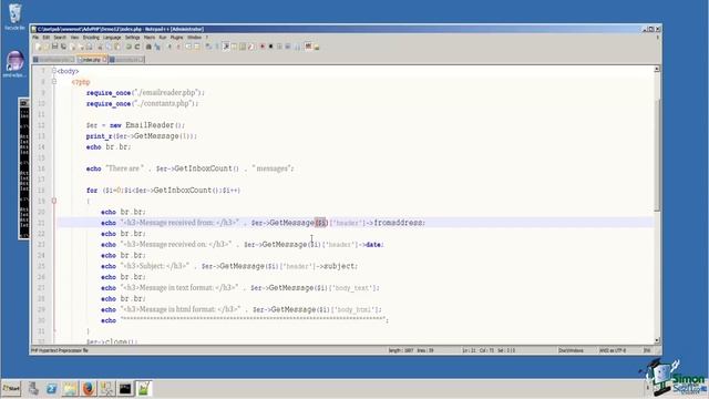 Using PHP Commands to Send and Receive Email - PHP Training Tutorial смотреть онлайн