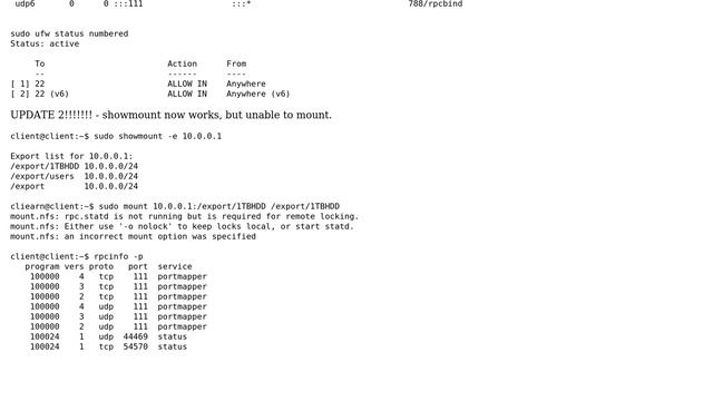 Ubuntu: NFS Client Unable to Mount Shared Directory смотреть онлайн