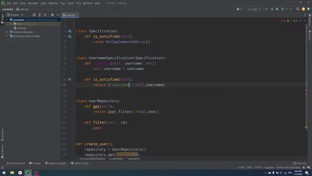 SPECIFICATION PATTERN IN PYTHON. USE IT WITH REPOSITORY смотреть онлайн