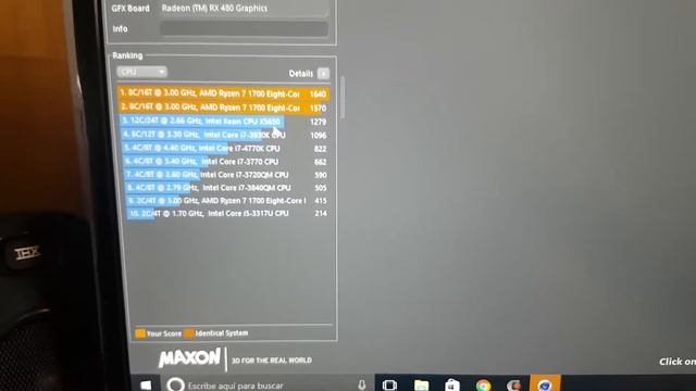 Puntuación en cinebench del AMD Ryzen 7 1700 смотреть онлайн