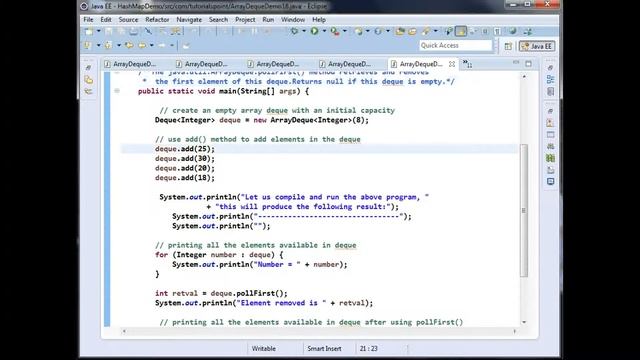Java util ArrayDeque pollFirst Method Java util ArrayDeque pollLast Method смотреть онлайн