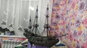 № 87 Сборка модели корабля черная жемчужина. Микро обзор по сплетениям мачт.